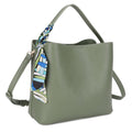 EJ60312-6 Shia Bucket/Crossbody Bag With Scarf - MiMi Wholesale