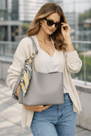 EJ60312 - 6 Shia Bucket/Crossbody Bag With Scarf - MiMi Wholesale