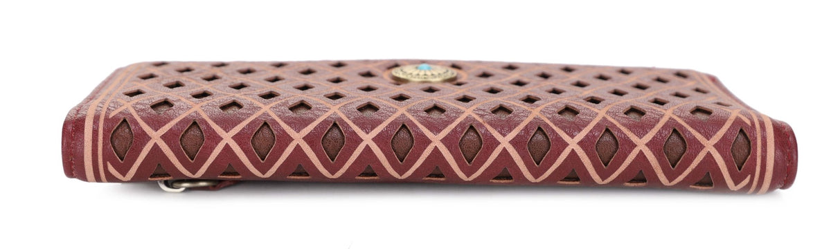 EJ60361 Diamond Pattern Laser Cut Out Wallet - MiMi Wholesale