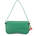 EJ60375 Emilie Baguette Shoulder Bag With Cherry Charm - MiMi Wholesale