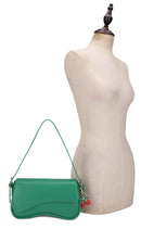 EJ60375 Emilie Baguette Shoulder Bag With Cherry Charm - MiMi Wholesale