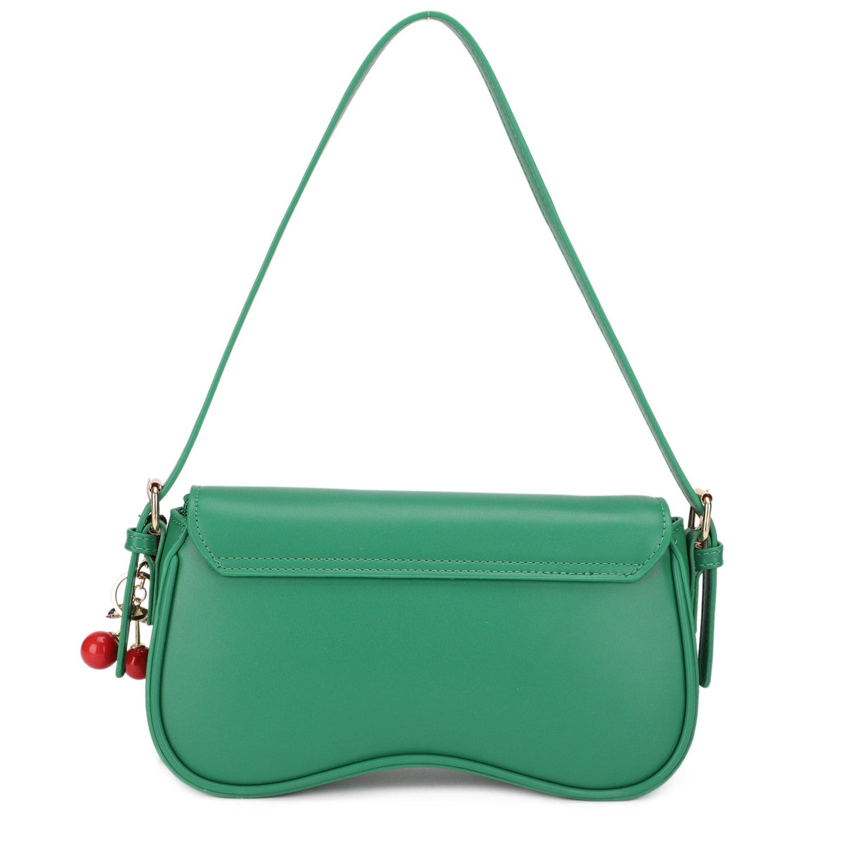 EJ60375 Emilie Baguette Shoulder Bag With Cherry Charm - MiMi Wholesale