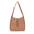 EJ60376 - 6 Arla Straw Hobo Tote - MiMi Wholesale