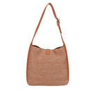 EJ60376 - 6 Arla Straw Hobo Tote - MiMi Wholesale