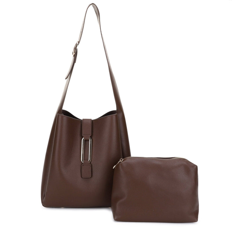 EJ60376 Naeli Tote Bag With Pouch - MiMi Wholesale