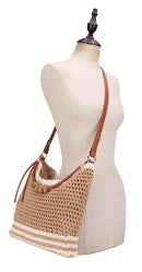 EJ60388 Elia Crochet Crossbody/Tote Bag - MiMi Wholesale