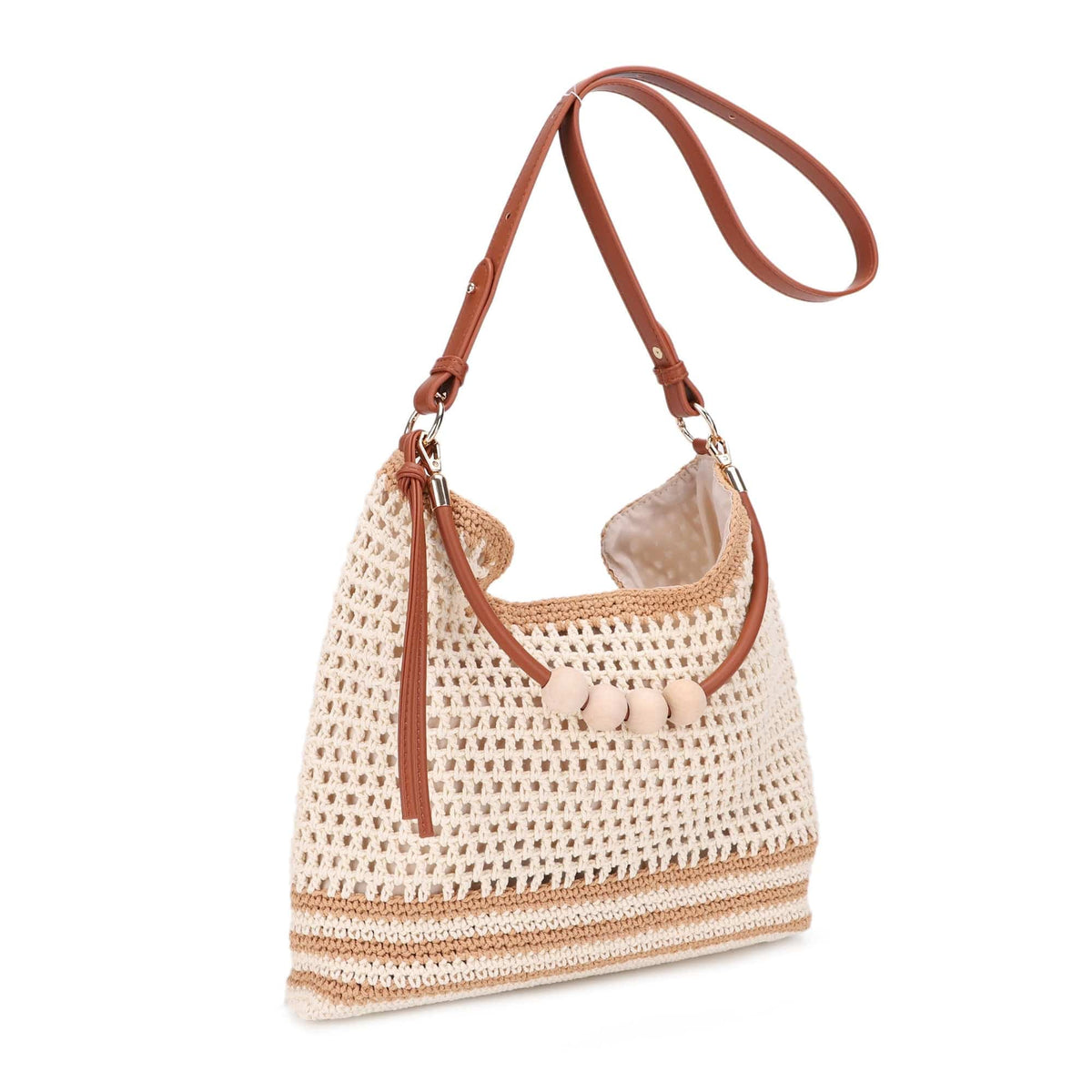 EJ60388 Elia Crochet Crossbody/Tote Bag - MiMi Wholesale