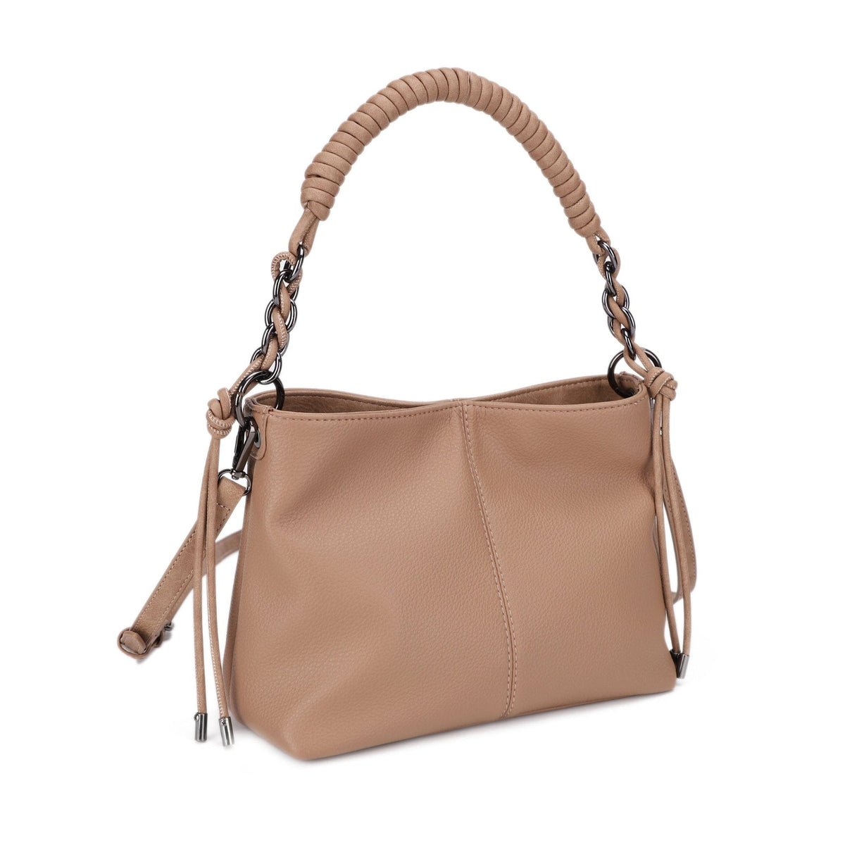 EJ60400 - 6 Chain Detail Satchel/Crossbody Bag - MiMi Wholesale