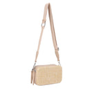EJ60439 Jeena Two Tone Straw Crossbody Bag - MiMi Wholesale