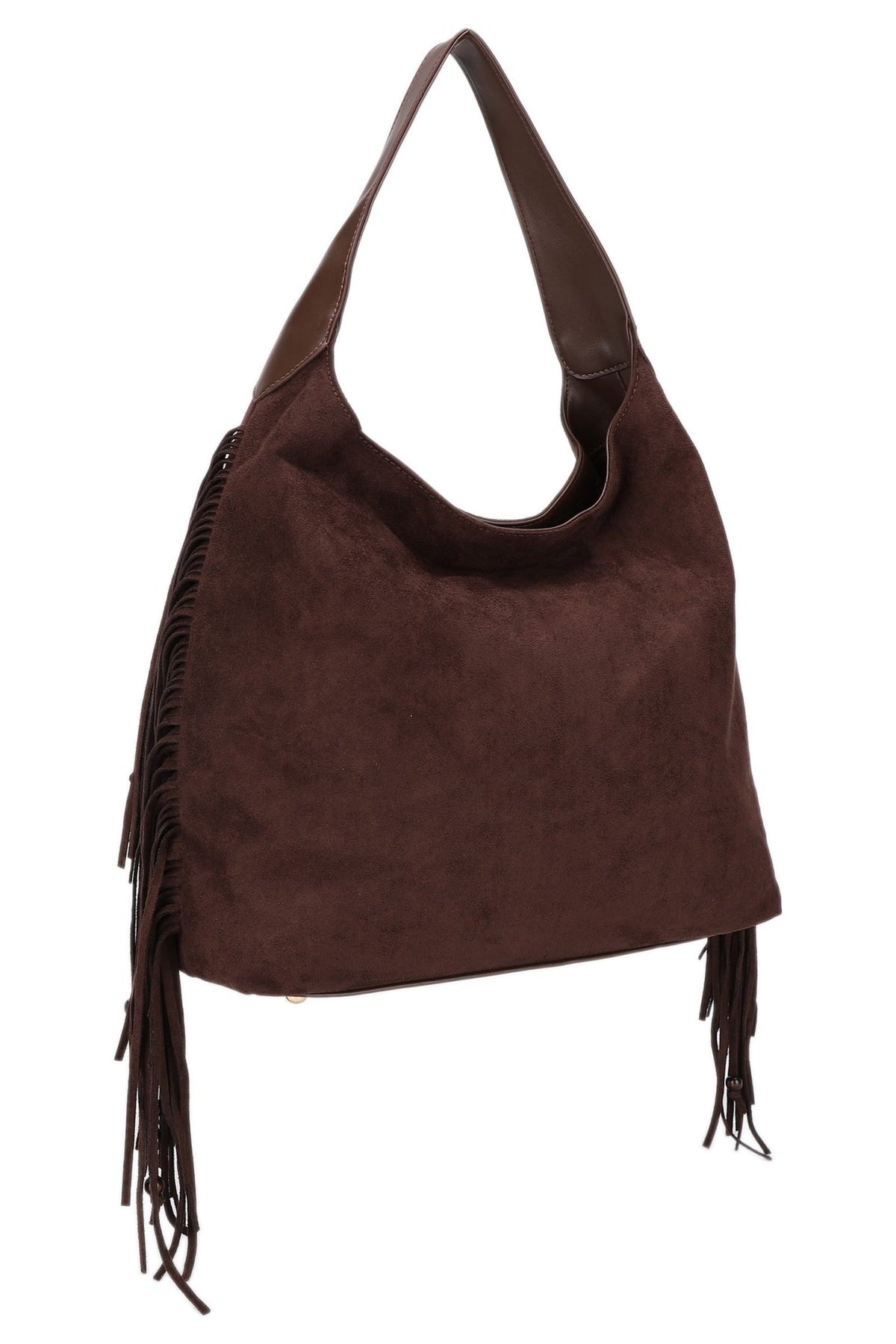 EJ60469SU Maren Suede Fringe Shoulder Bag - MiMi Wholesale