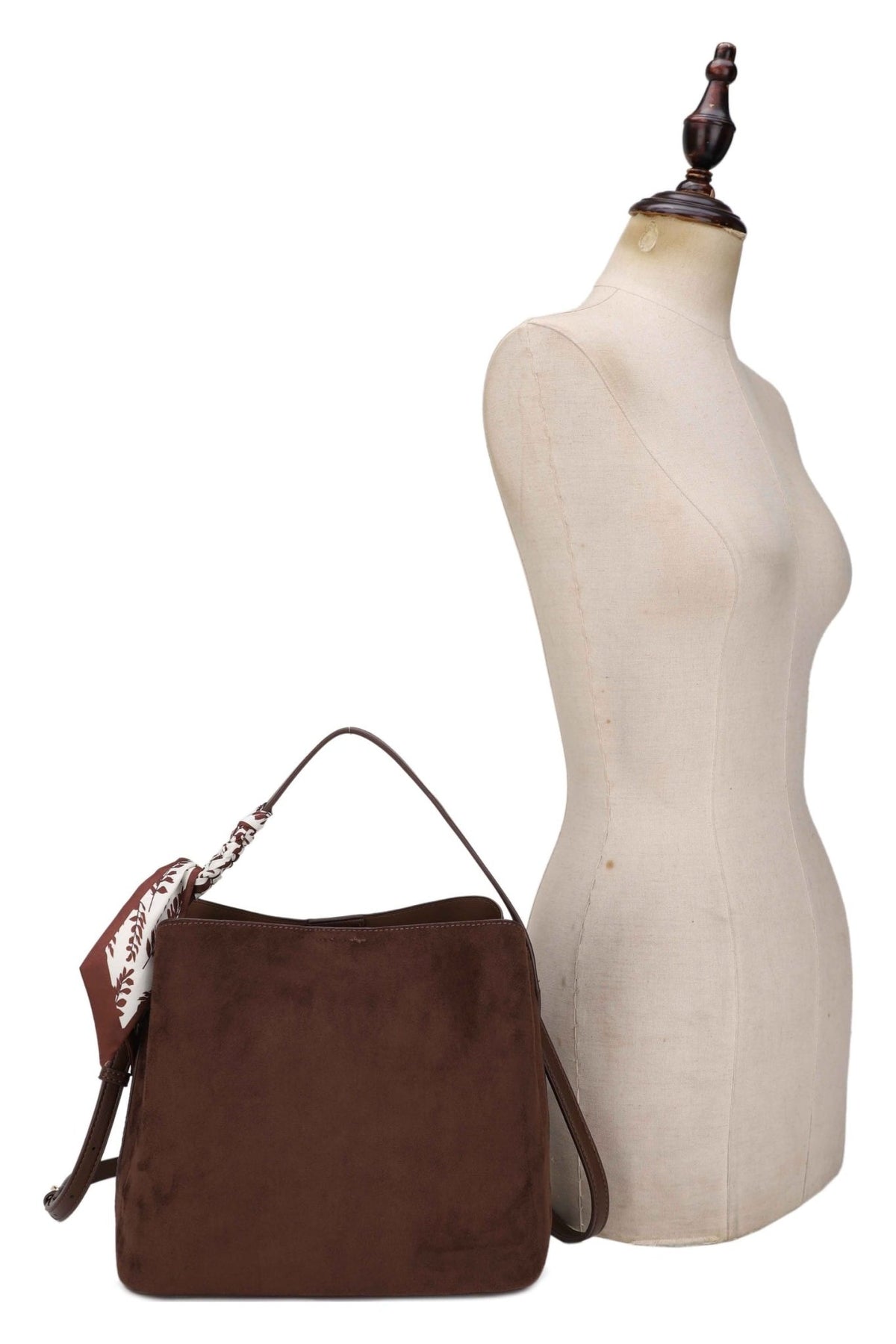 EJ60541SU Nora Shoulder Bag with Scarf - MiMi Wholesale
