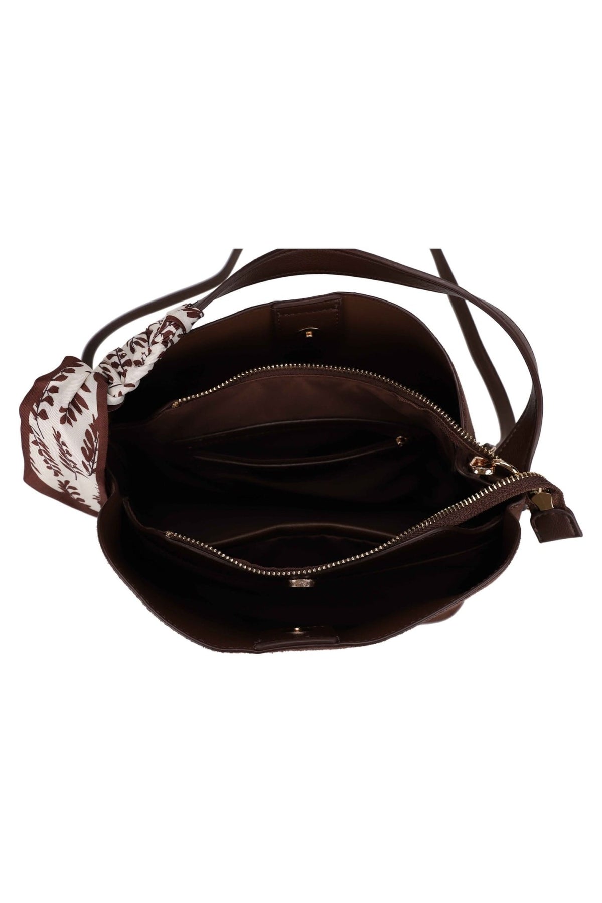 EJ60541SU Nora Shoulder Bag with Scarf - MiMi Wholesale