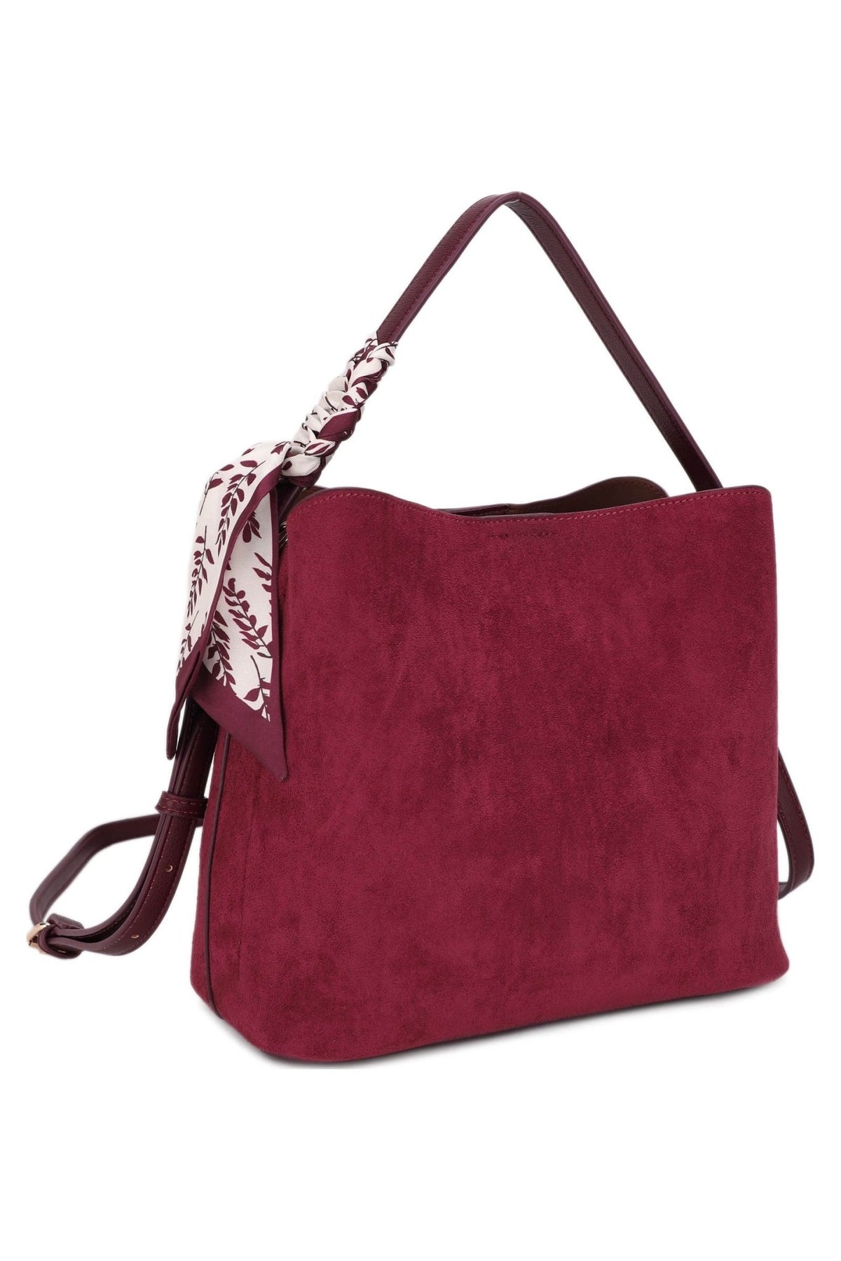 EJ60541SU Nora Shoulder Bag with Scarf - MiMi Wholesale