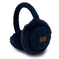 EM3661 Cable Knit Furry Earmuffs - MiMi Wholesale