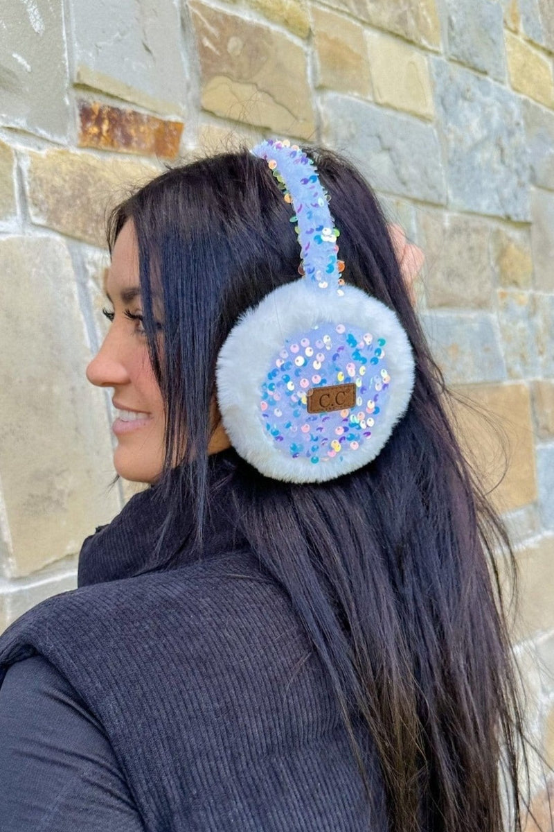 EMS4282 Sequin Earmuffs - MiMi Wholesale