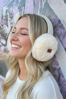 EMS4283 Furry Rhinestone Band Earmuffs - MiMi Wholesale