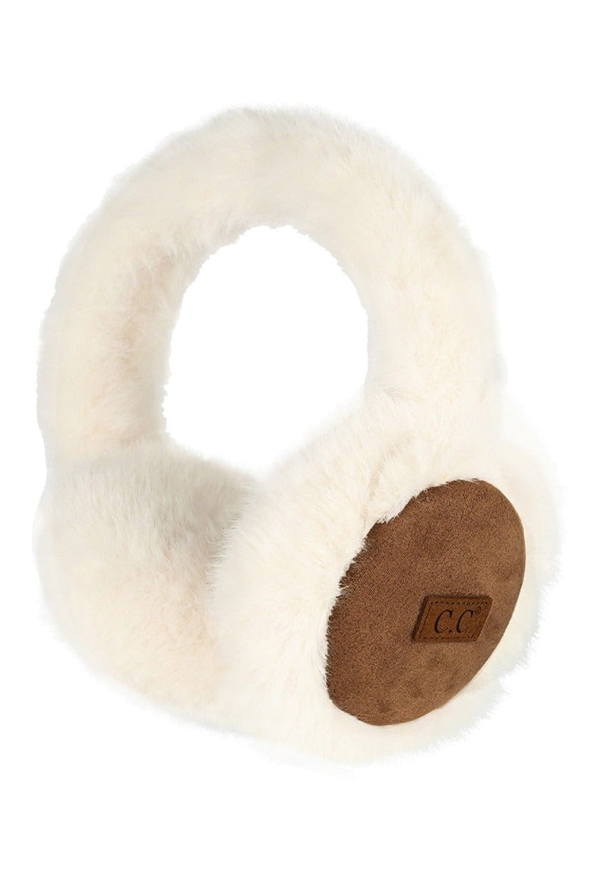 EMS4491 Vegan Suede and Fur Earmuffs - MiMi Wholesale