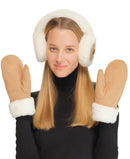 EMS4491 Vegan Suede and Fur Earmuffs - MiMi Wholesale
