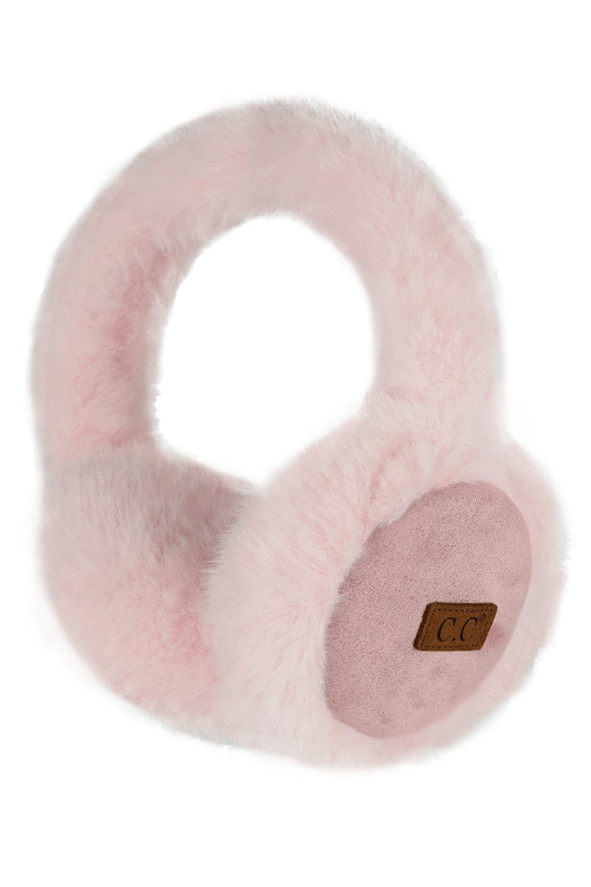 EMS4491 Vegan Suede and Fur Earmuffs - MiMi Wholesale