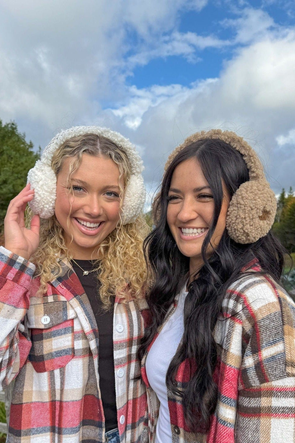 EMS4502 Sherpa With Embroidery Earmuffs - MiMi Wholesale