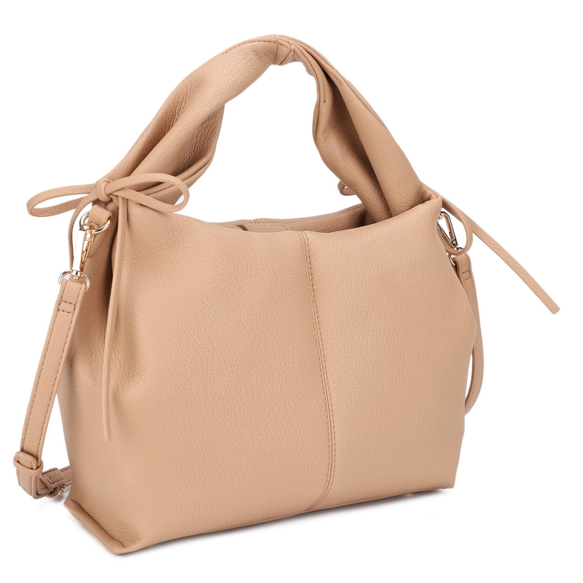 ES32298 Bonnie Satchel/Crossbody Bag With Ribbon Detail - MiMi Wholesale