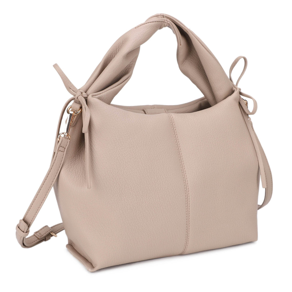 ES32298 Bonnie Satchel/Crossbody Bag With Ribbon Detail - MiMi Wholesale