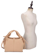 ES32298 Bonnie Satchel/Crossbody Bag With Ribbon Detail - MiMi Wholesale