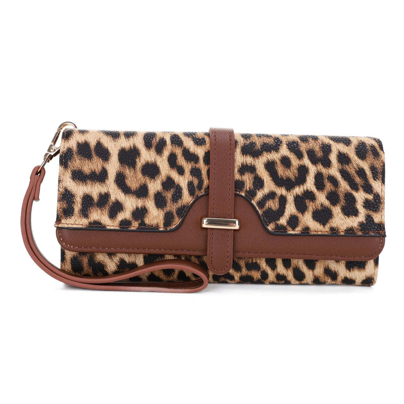 ES60163 - 9 Grace Leopard Long Wallet - MiMi Wholesale