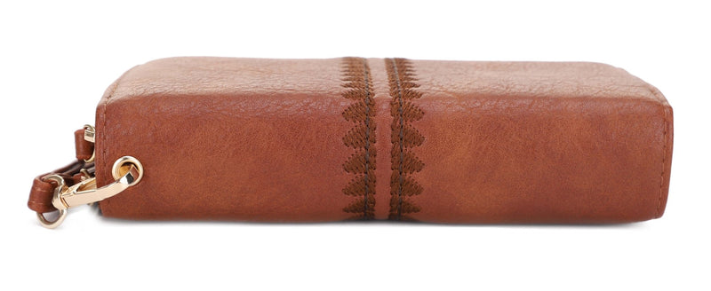 ES60164 - 6 Sherrie Double Zipper Wallet - MiMi Wholesale