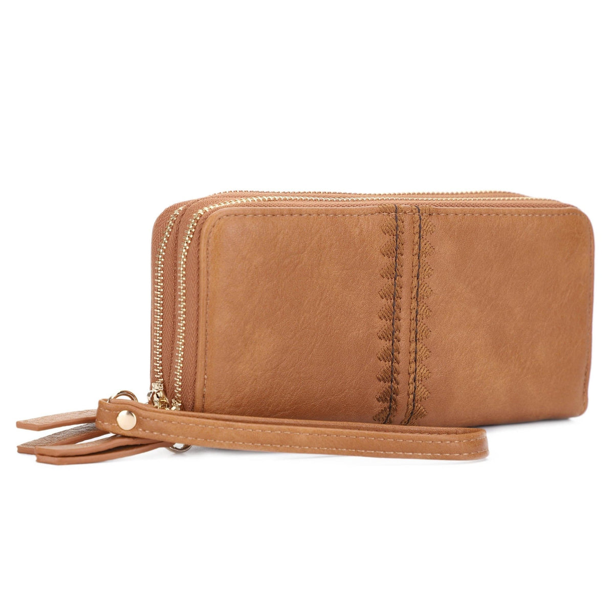 ES60164 - 6 Sherrie Double Zipper Wallet - MiMi Wholesale