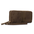 ES60164SU Sherrie Suede Double Zipper Wallet - MiMi Wholesale
