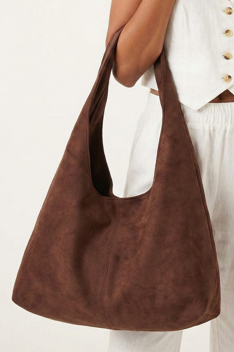 EWB172 Jaz Faux Suede Hobo Tote Bag - MiMi Wholesale