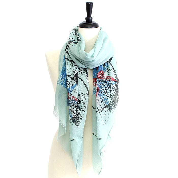 FA - 1412 Anchor Print Scarf - MiMi Wholesale