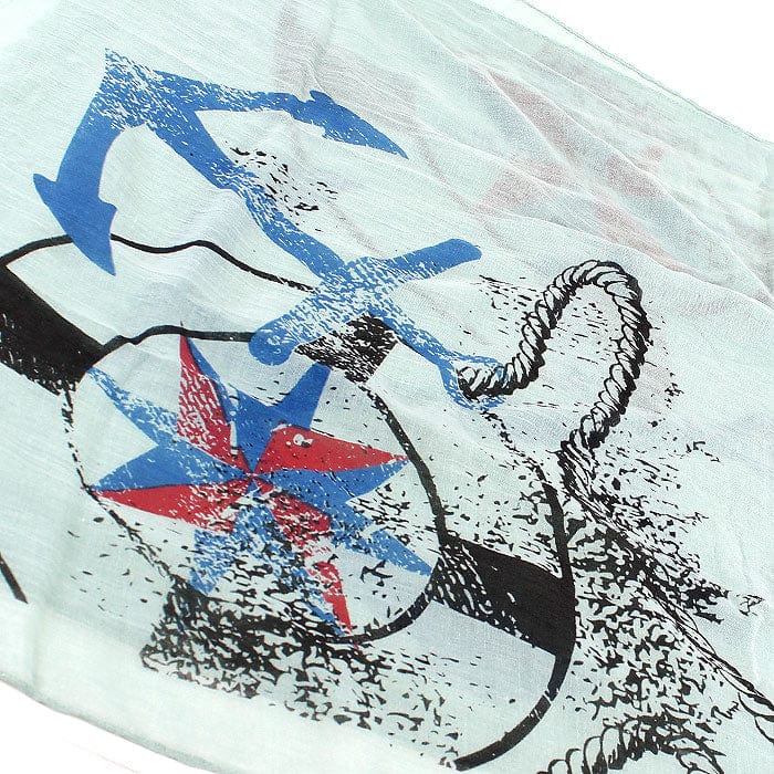 FA - 1412 Anchor Print Scarf - MiMi Wholesale