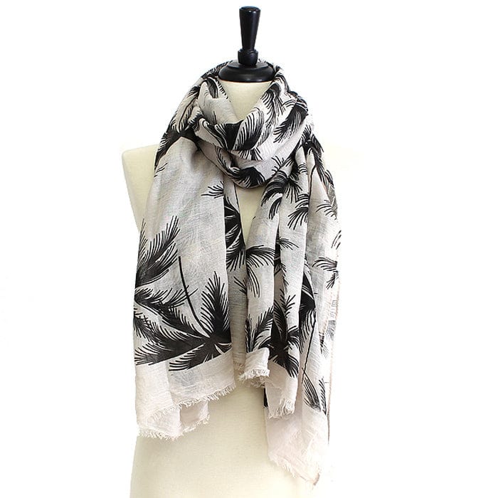 FA - 1415 Palm Print Scarf - MiMi Wholesale