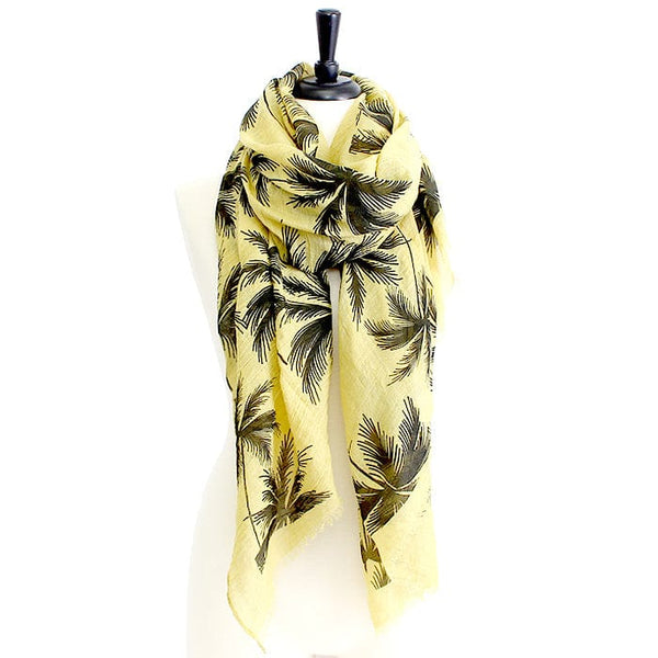 FA - 1415 Palm Print Scarf - MiMi Wholesale