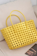 FA0005 Elysa See Through Woven Tote Bag - MiMi Wholesale