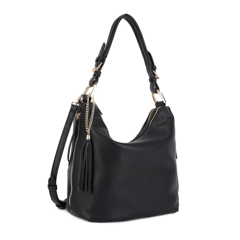 FC10107 Sammie Double Zip Hobo Bag - MiMi Wholesale