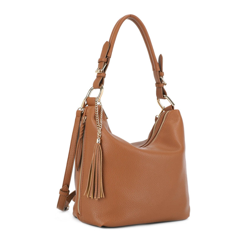 FC10107 Sammie Double Zip Hobo Bag - MiMi Wholesale