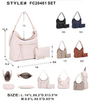 FC20461 Motorcycle 2 in 1 Should Hobo Bag Set - MiMi Wholesale