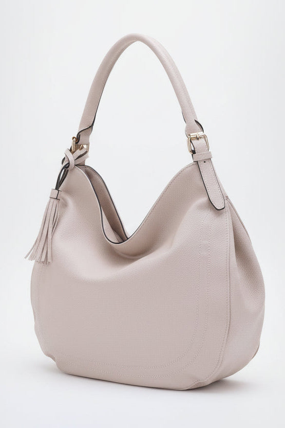 FC20487 Quincy Hobo Tote Bag With Tassel - MiMi Wholesale