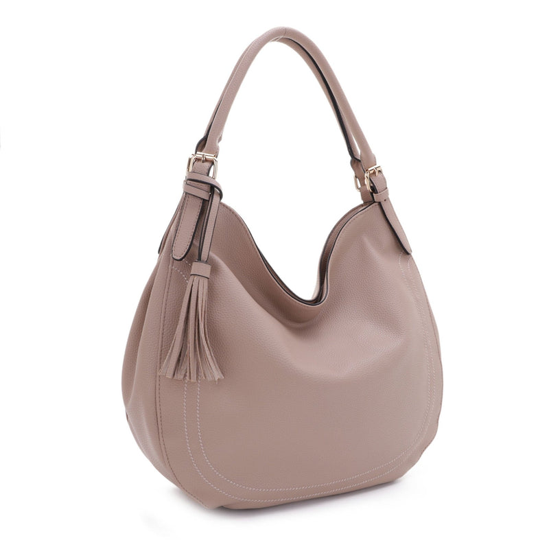 FC20487 Quincy Hobo Tote Bag With Tassel - MiMi Wholesale