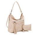 FC20495 Eliza Front Tassel Pocket 2 in 1 Hobo Shoulder Bag Set - MiMi Wholesale