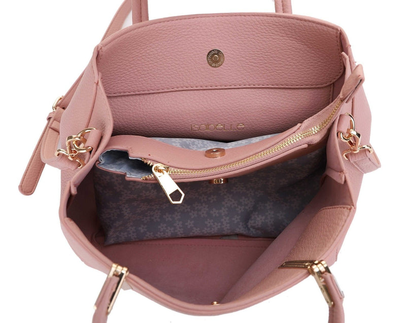 FC20612 Josette Tapered Multi Compartment Satchel/Crossbody Bag - MiMi Wholesale