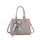 FC30122 Jia Three Compartment Satchel With Bow - MiMi Wholesale