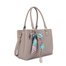 FC30122 Jia Three Compartment Satchel With Bow - MiMi Wholesale