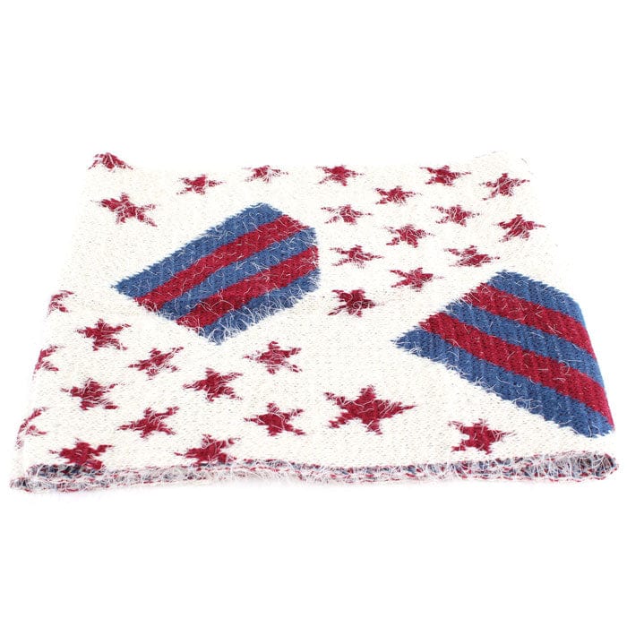 FN20111 Fuzzy American Flag Infinity Scarf - MiMi Wholesale