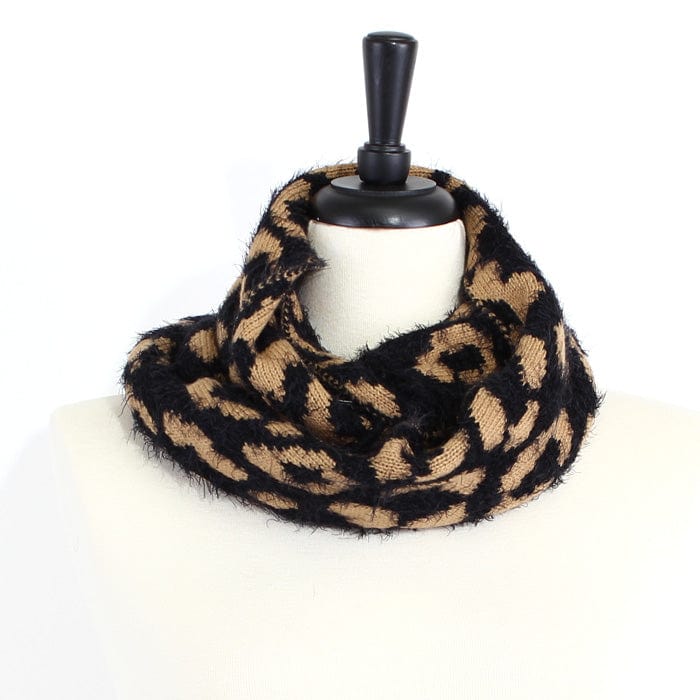 FN20124 Leopard Print Infinity Scarf - MiMi Wholesale