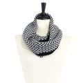 FN20156 Quilted Chevron Print Infinity Scarf - MiMi Wholesale