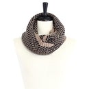 FN20156 Quilted Chevron Print Infinity Scarf - MiMi Wholesale